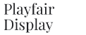 Fonte Playfair Display